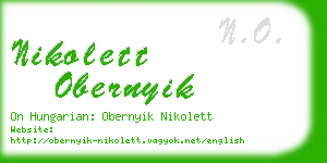 nikolett obernyik business card